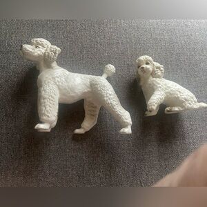 Set of 2/VTG White POODLE Dog Made in
JAPAN  T5